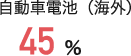 自動車電池（海外） 45％