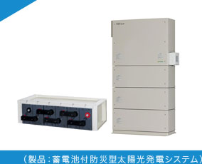 （製品：蓄電池付防災型太陽光発電システム）